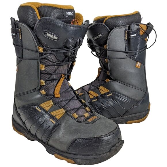 Nitro Snowboard Boots Size 9 Thunder TLS 773 Black Snowboarding Shoes - Picture 1 of 16